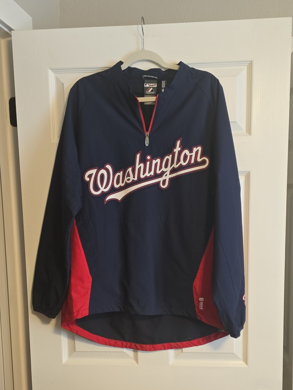 Majestic Nationals Navy and Red Team Pullover
